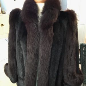 Gorgeous Fox Trim Mink Jacket